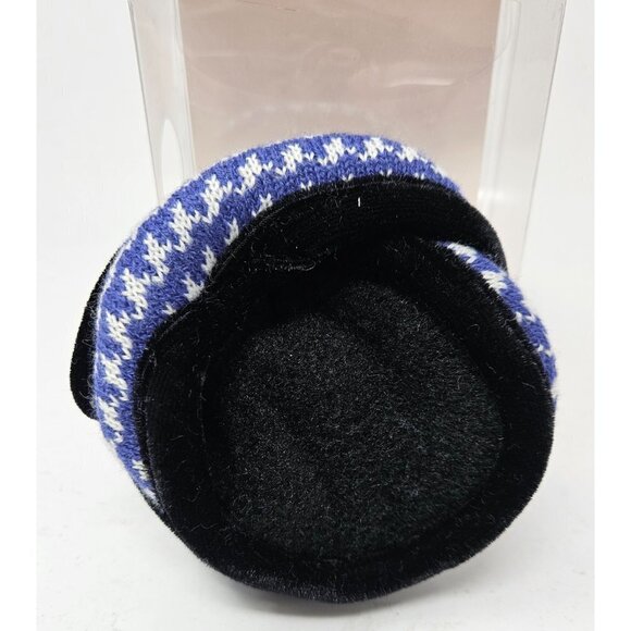 180's Women Ear Warmers Adjustable Behind-The-Head Winter Earmuffs, Houndstooth - Picture 3 of 4